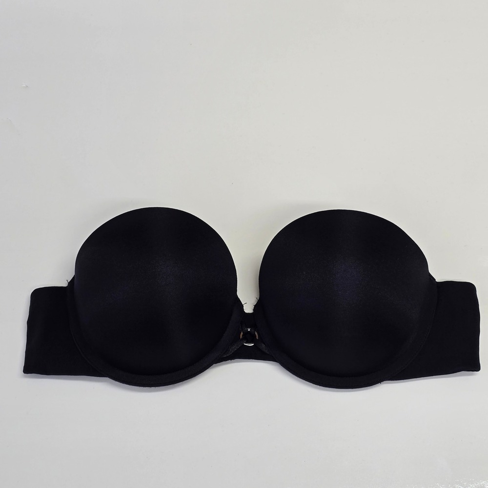 La Senza Hello Sugar Bra Womens 34B Black Push Up Strapless Sexy Coquette